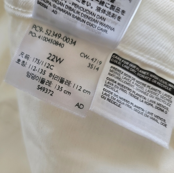 Levi's Plus White Jeans NWT 722 Wedgie Skinny #785 - Picture 11 of 16